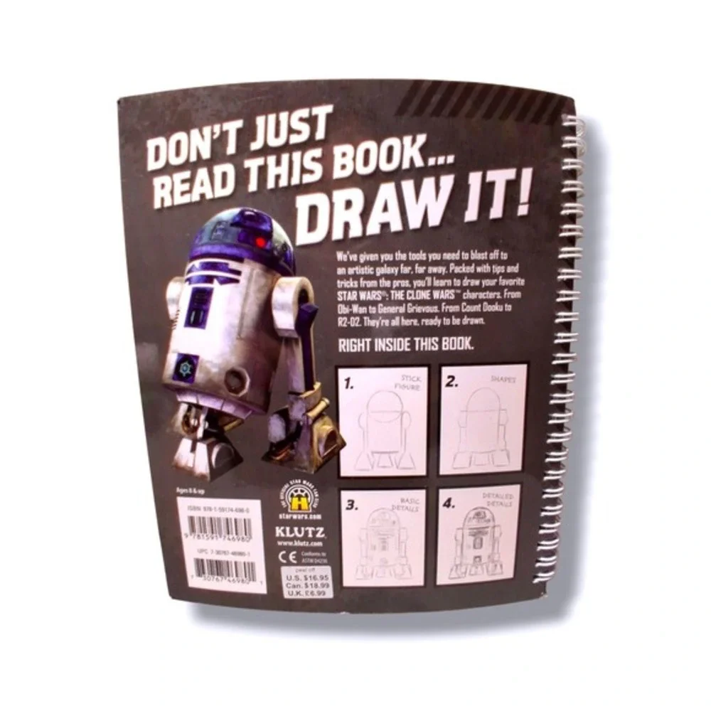 Draw Star Wars The Clone Wars Activity‎ Book Kit Pencils Eraser New